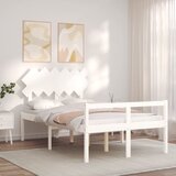  za starije s uzglavljem bijeli 120x200 cm masivnog drva | shoptok.hr