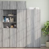 vidaXL Ozka omara za shranjevanje siva sonoma 45x42,5x225 cm inž. les, (21415200) | Shoptok.si