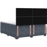  Boxspring krevet s madracem Tamnosiva 160 x 200 cm Baršun | shoptok.hr