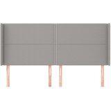  Uzglavlje s ušima svjetlosivo 203x16x118/128 cm od tkanine | shoptok.hr