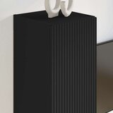 vidaXL TV stenska omara 2 pcs Črna 30 x 31 x 60 cm Konstruiran les | Shoptok.si
