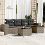 Maison Chic Seti vrtnega pohištva - Vrtna garnitura - Vrtni pohištvo set 6-delna z blazinami siv poli ratan, (21808104) | Shoptok.si