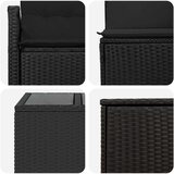  Set sofe 6 kom. Crna Poli Rattan i čelik | shoptok.hr
