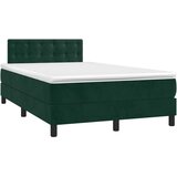 Box spring krevet s madracem tamnozeleni 120x200 cm baršunasti | shoptok.hr