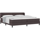 vidaXL Box Spring postelja z vzmetnico temno rjava 200x200 cm tkanina, (22052004) | Shoptok.si