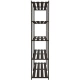  Stalak za pohranu 5 razina crni 170x38x170 cm masivna borovina | shoptok.hr