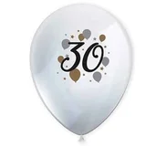 30 let balonov iz lateksa s potiskom, komplet 6 kosov