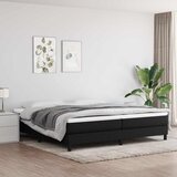 s oprugama i madracem crni 200x200 cm od tkanine | shoptok.hr