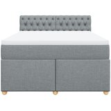  Krevet s oprugama i madracem svjetlosivi 140x190 cm od tkanine | shoptok.hr