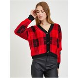 Orsay Black-Red Checkered Cardigan - Ladies Cijene