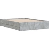  Okvir kreveta s ladicama siva boja betona 135x190 cm drveni | shoptok.hr