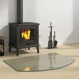 vidaXL Staklena ploča za kamin 80 x 60 cm
