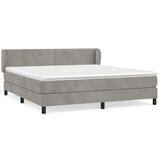  Box spring postelja z vzmetnico svetlo siva 180x200 cm žamet, (20884289) | Shoptok.si