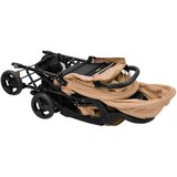 vidaXL Otroški voziček za dvojčke taupe jeklo | Shoptok.si