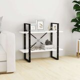 vidaXL Knjižna omara 2-nadstropna bela 80x30x70 cm iverna plošča | Shoptok.si