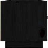 TV ormarić crni 80 x 34 x 35 cm od masivne borovine | Eponuda.com