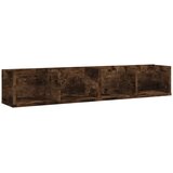  Zidna polica za CD-ove boja dimljenog hrasta 100x18x18cm drvena | shoptok.hr