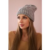 Kesi Cap with fleece Sylwia K244 light gray Cene