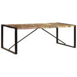 vidaXL Blagovaonski stol od masivnog obnovljenog drva 220 x 100 x 75 cm | shoptok.hr