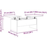  Stolić za kavu boja betona 102x50,5x46,5 cm konstruirano drvo | shoptok.hr