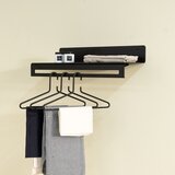 Spinder Design Crna metalna zidna vješalica s policom Sway – | shoptok.hr