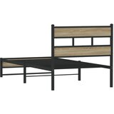  Metalni okvir kreveta bez madraca boja hrasta sonome 100x200 cm | shoptok.hr