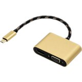 Roline USB-C® / HDMI adapterski kabel USB-C® vtič\, HDMI-A vtičnica 0.10 m črna/zlata 12.03.3165 USB-C®-Display kabel, (20417324) | Shoptok.si