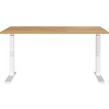 Germania Pisalna miza z nastavljivo višino z mizno ploščo v hrastovem dekorju 80x140 cm Downey – | Shoptok.si