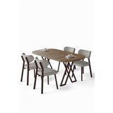 Hanah home Set trpezarijskog stola i stolica (5 delova) Axton Atlantic Pine Grey | Eponuda.com