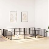  Vrata za pse 10 pcs Crna 100 x 60 cm Cinkani čelik | shoptok.hr