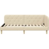  Kutni okvir kreveta Krema 90 x 190 cm tkanina | shoptok.hr