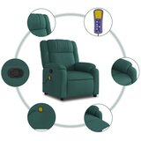  Masažni naslonjač od tkanine tamnozeleni | shoptok.hr