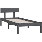  Okvir za krevet od masivne borovine sivi 100 x 200 cm | shoptok.hr