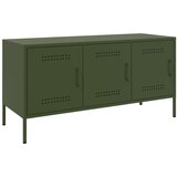 Maison Chic TV omarica - TV enota - Televizijska omarica olivno zelena 100,5x39x50,5 cm jeklo, (21701045) | Shoptok.si