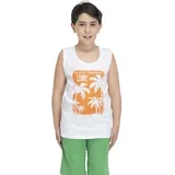 Majice brez rokavov Boy Tank + Bermuda Beach Bela