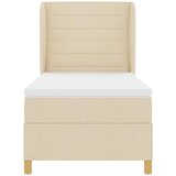  Krevet s opruga kutije s madracem Krema 190 x 90 cm tkanina | shoptok.hr