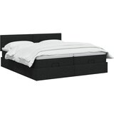  Podesivi krevet s madracem s uzglavljem 2 kom. Crna Tkanina 180 x 200 cm | Shoptok.si