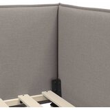  Kutni okvir kreveta Sivo-smeđa 90 x 200 cm tkanina | shoptok.hr