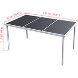  Vrtni stol 150 x 90 x 74 cm crni čelični | shoptok.hr