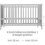 Roba Siva otroška posteljica 60x120 cm – | Shoptok.si