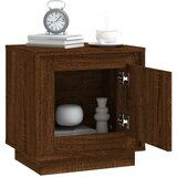  Noćni ormarić smeđeg hrasta 44x35x45 cm konstruirano drvo | shoptok.hr