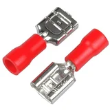 Ploščati vtič (6,3 mm, Prečni prerez: 0,25 mm² - 1,5 mm², Rdeče barve)