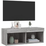 TV ormarić s LED svjetlima boja hrasta 80x30x30 cm | Eponuda.com