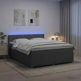  Boxspring krevet s madracem Tamnosiva 140 x 190 cm Tkanina | shoptok.hr