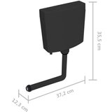 vidaXL toaletni vodokotlić 3/6 l crni | shoptok.hr