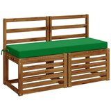  Jastučići za klupe - 2 dijela SOEST 2 kom. 100% poliester - Zelena 110 x 40 x 8 cm Poliester | shoptok.hr