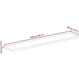 Stolna ploča sa živim rubom 140x20x3 8cm od masivnog drva manga | shoptok.hr