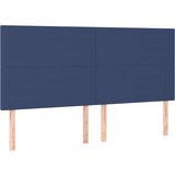  Okvir za krevet s uzglavljem plavi 160 x 200 cm od tkanine | shoptok.hr