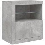  Komoda s LED svjetlima siva boja betona 283x37x67 cm | shoptok.hr