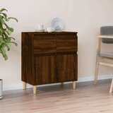  Komoda rjav hrast 60x35x70 cm inženirski les | Shoptok.si